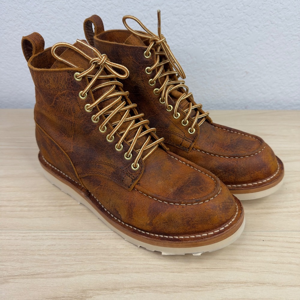 Thursday Boots Black Label Builder Coach Rambler Mens 9 Leather Moc Toe Vobram